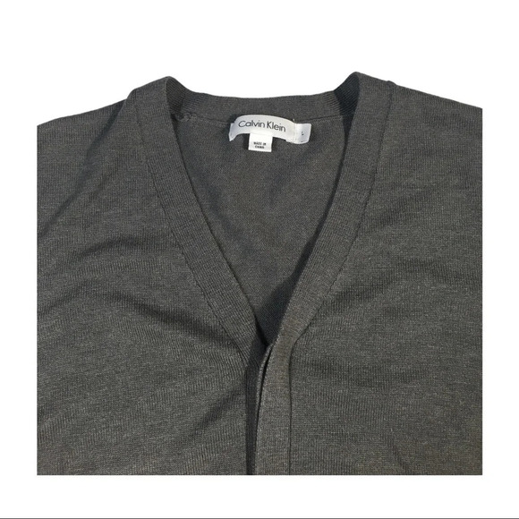 SW6 Calvin Klein Trendy Cardigan Sweater Vest L - Picture 3 of 5